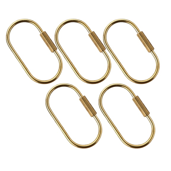 5Pieces Keychain Ornaments Keychain Hook Copper Pendant Clasps Keyring Chain Decorative Clasps Keychain Supply for Key