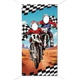 thumbnail image 1 of Fondo de tela grande para fotos de motocross, pancarta colgante para puerta, decoración con cuerda, marco de fotos, divertido juego de fiesta familiar, suministros de recuerdo, 70,9 x 35,4 pulgadas, 1 of 9