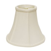 8" White Premium Bell Monay Shantung Lampshade