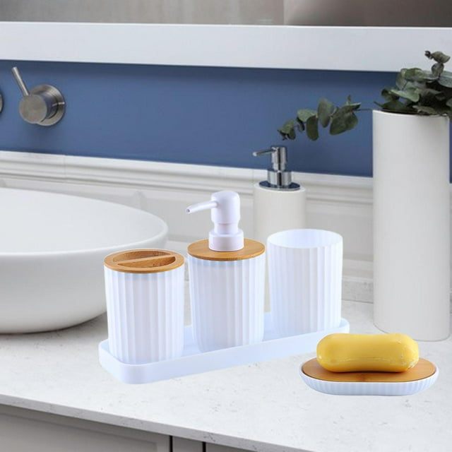 Accesorios de baño perfecl 5 piezas jabonera Bandeja de almacenamiento Cosas de baño