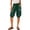 Dark Green, variant on Bermuda Shorts for Women Elastic Drawstring Mid Rise Shorts with Pockets Patchwork Causal Summer Loose Shorts, S