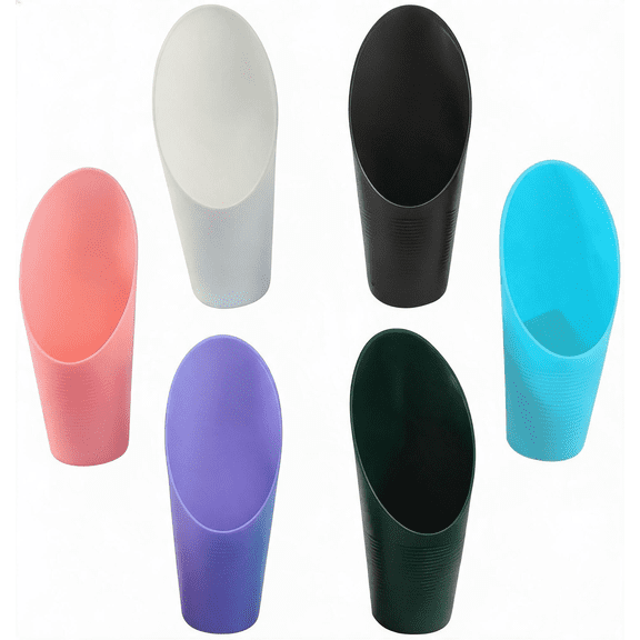 6-Piece Colorful Mini Potting Scoops, Durable Plastic Bonsai Soil Shovels for Succulents and Indoor Plants, Lightweight Gardening Hand Tools for Transplanting