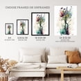 thumbnail image 3 of Elegant Wildflower Bouquet in Glass Bottle Vase Watercolour Painting Red Purple Blue Spring Flower Blooms Large Wall Art Poster Print Thick Paper 18X24 Inch, 3 of 5