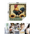 thumbnail image 5 of nqOlkjepod Vintage Rooster Cloth Napkins Set of 8 Reusable Dinner Napkins, Watercolor Sunflower Animals Cocktail Napkin Washable Table Napkins for Wedding/Holiday Party/Baby Shower 20"x20", 5 of 8