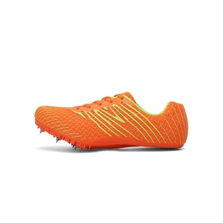 

Audeban Men Track Spike Running Sprint Shoes Track and Field Shoes Breathable Lightweight Professional Athletic Shoes for Women Orange 5