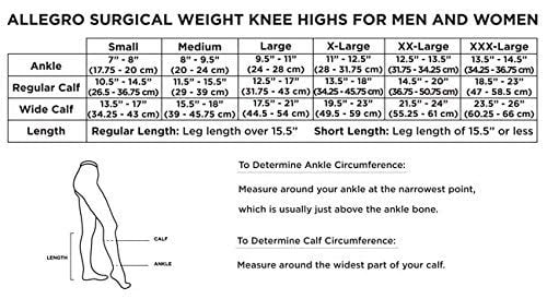 Allegro #200/201 Surgical Knee High 20-30 mmHg Compression Socks