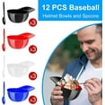 thumbnail image 2 of 24 Pieces Baseball Helmet Ice Cream Snack Bowl 8 oz Mini Baseball Cap Bowls Mini Plastic Sundae Bowls Kid Helmet Bowl with 24 Dessert Spoons for Birthday Party Supplies (Red, Blue, Black, White), 2 of 10