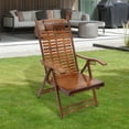 thumbnail image 6 of Bamboo Folding Lounge Chair, Folding Reclining Chair with Adjustable Backrest, Adjustable Backrest Folding Chair Used in Living Rooms, Terraces, Hotels,etc, 6 of 22