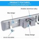 thumbnail image 2 of Wall Mounted Broom Holder, Wall Mounted Mop Holder Mop and Broom Holder with 3 Slots and 4 Hooks Holder for Home, Kitchen, Garage, Garden, 2 of 5