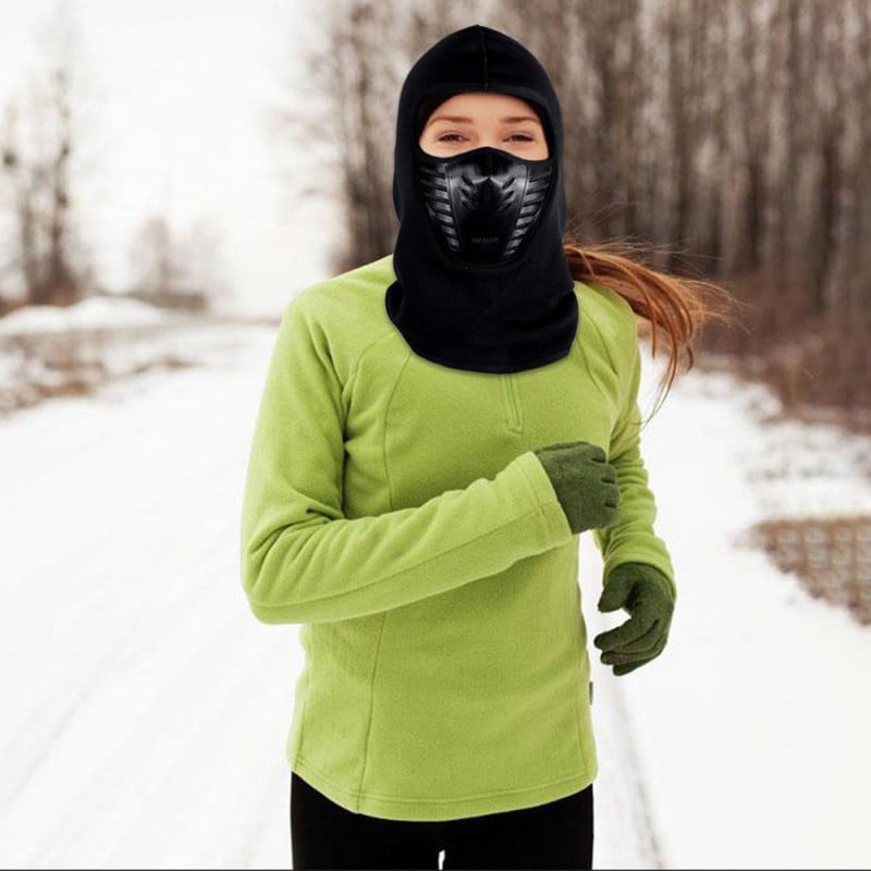 Windproof Ski Full Face Mask Winter Fleece Warm Balaclava Hood for Cold Weather 