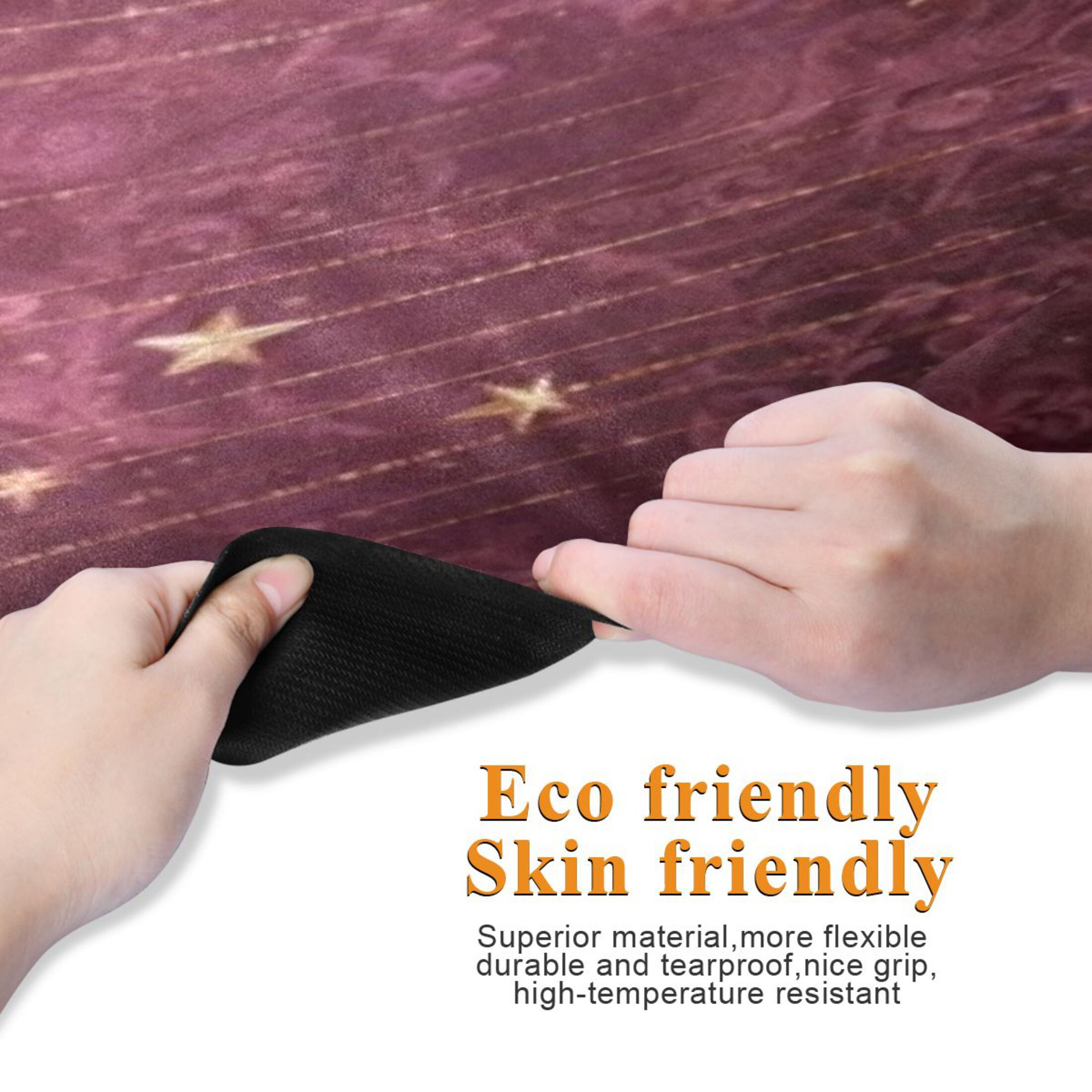 BZSMCE Yoga Mat Women Fitness Mat Celestial Moon and Star Pattern