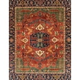 thumbnail image 1 of Ahgly Company Indoor Rectangle Abstract Saffron Red Persian Area Rugs, 6' x 9', 1 of 6