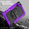 thumbnail image 5 of Case for Samsung Galaxy Tab S11 Ultra 2025 14.6 Inch with Screen Protector, 360 Degree Rotating Kickstand Hand Strap Heavy Duty Shockproof Cover with Shoulder Strap, Purple, 5 of 7