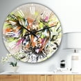 thumbnail image 2 of Designart Oversized Multicolor Analog Round Modern Wall Clocks, CLM25959-C23, 2 of 3