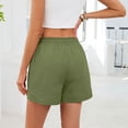 thumbnail image 3 of Timegard Summer Womens Shorts High Waist Loose Light Beach Casual Shorts Solid Color Travel Ruched Shorts, 3 of 8