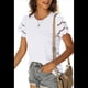 thumbnail image 1 of Camisetas de Corta con Encaje para Mujer, Blusas de Verano, Camisetas Informales Holgadas. XL, 1 of 5