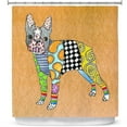 thumbnail image 1 of Shower Curtains 70" x 84" from DiaNoche Designs by Marley Ungaro - Boston Terrier Tan, 1 of 1