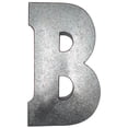 thumbnail image 3 of Huge 20" Metal Letter "B" Wall Decor, Silver with Rusted Edges, Galvanized Wall Mountable Decoration for Country by SciencePurchase, 3 of 6