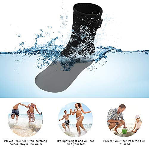 RTDEP 3MM Neoprene Socks Diving Socks Water Resistant Scuba Snorkeling Water Socks for Beach Swim Boardingk 