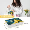 thumbnail image 5 of Banana PU Leather Jewelry Display Organizer Box Display Case Portable Earring Holder with Removable Compartment, 5 of 6