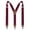 Burgundy, variant on Black Suspenders for Men 1.4 inch Wide Adjustable Elastic Y-Back Braces with 3 Metal Clips