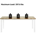 thumbnail image 5 of Industrial Dining Table for 6-8 – Large Rectangular Wooden Kitchen & Dining Room Table with Sturdy Metal Legs, Rounded Corners – Modern Workstation or Office Desk – White + Classic Color, 2m x 0.9m, 5 of 5