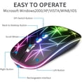 thumbnail image 3 of Mouse Wireless Gaming Mouse 1000/1200/1600 DPI 500mAh 2.4GHz Recargable 7 Color Light House Computer Tablet Silent Mice Equipment Black Kearding EL005499-02B, 3 of 6