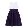 thumbnail image 4 of TiaoBug Kids Girls Flower Wedding Dress Junior Bridesmaid Chiffon Pleated Birthday Party Dress Purple 10, 4 of 7