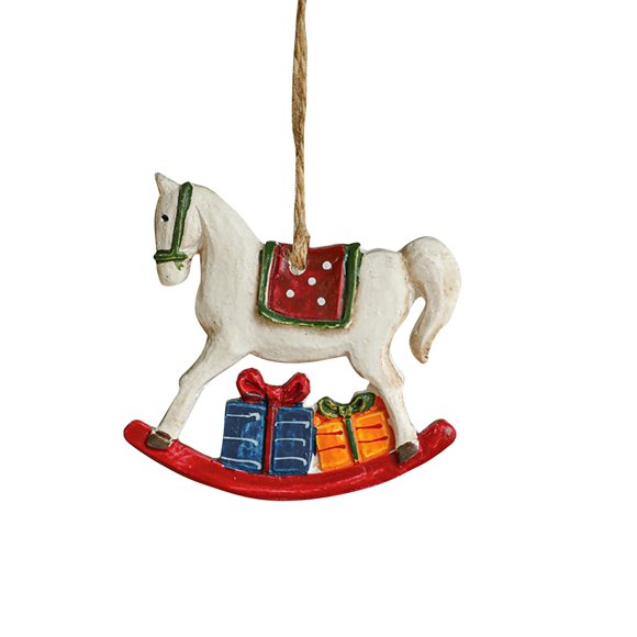 Christmas Decorations Resin Painted Christmas Pendant Retro Elk Christmas Tree Decoration Pendant