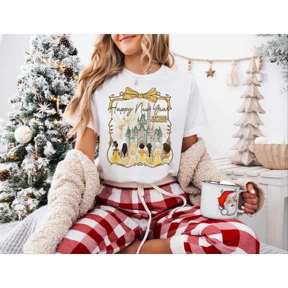 Happy New Year 2026 Princess Shirt, Castle Happy New Year Sweatshirt - Sizes S-5XL ,Goodtee