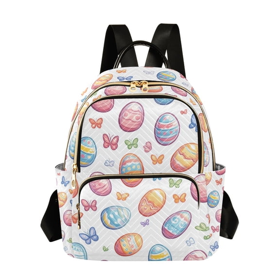 FORMRS Mini Backpack Purse for Women Travel Daypack Casual Shoulder Bag, Pastel Easter Pattern