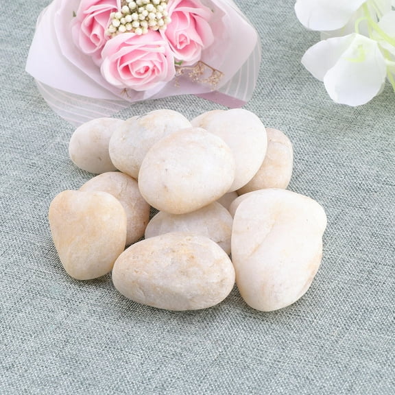 Masteelf Painted Stone DIY Garden Rock Painting Decoration Stones Rocks Child White