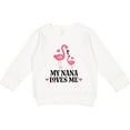 thumbnail image 2 of Inktastic Nana Loves Me Girl Flamingo Toddler Sweatshirt, 2 of 4