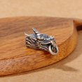 thumbnail image 1 of HOOUN 1PCS Véritable Pendentif Tête de Dragon Rétro Chanceux en Argent 925 pour Hommes et Femmes, 1 of 5