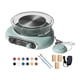 thumbnail image 1 of Kit de mini torno de cerámica con pétalo de pie profesional ajustable para dar forma a la cerámica Verde, 1 of 9
