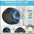 thumbnail image 3 of ROPVACNIC Robot Vacuum Cleaner with 3000Pa Cyclone Suction - BLACK, 3 of 5