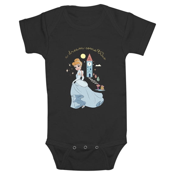 Infant's Cinderella Dream Come True Quote  Bodysuit