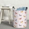 thumbnail image 5 of Goofa Dachshund Dog Puppy Printed Circular Hamper,Laundry Basket with Handles,Storage Baskets Foldable,Large Capacity Laundry Hamper-Medium, 5 of 8