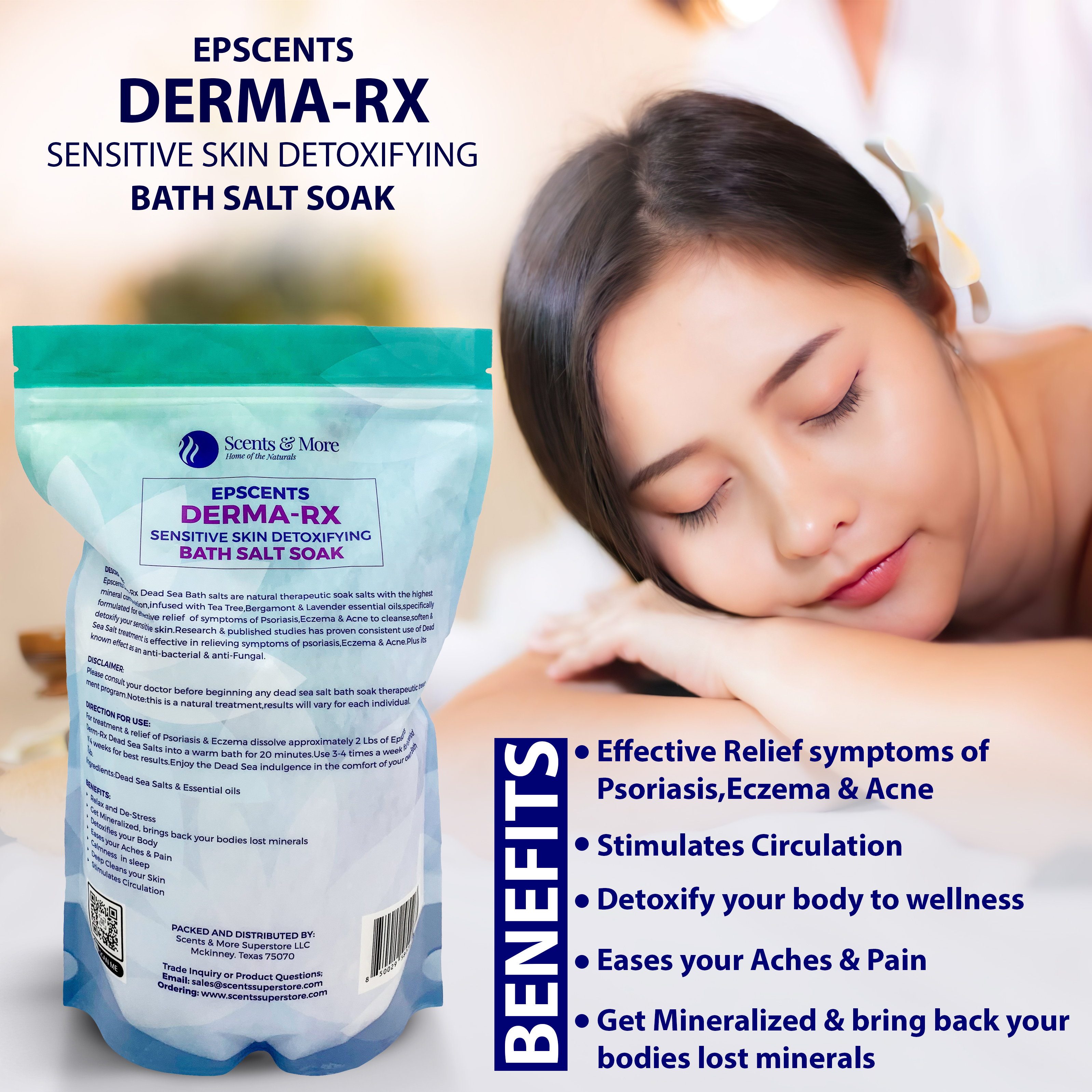 EPSCENTS DERMA-RX AROMATHERAPY BATH SALTS