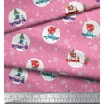 thumbnail image 2 of Soimoi Polyester Crepe Fabric Gift Box,Car & Santa Christmas Fabric Prints by Yard 52 Inch Wide, 2 of 3