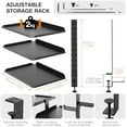 thumbnail image 2 of 3 Tier Clamp On Desk Shelf - Over Or Under Table Clamp,with Adjustable Metal Storage Tray Headphone Stand with No Drill Installation, for Home Office, Gaming Devices,Storage Tray,and More, 2 of 7