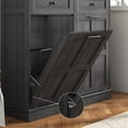 thumbnail image 6 of Blotout Double Tilt Trash Cabinet with 2 Hidden Drawers,Kitchen Hidden Trash Can with Flip Cover,Suitable for Kitchen,House,Apartment,Dormitory,Laundry Room, 6 of 7