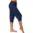 thumbnail image 4 of Capri Pants For Women,Muslin Shorts Women Knee Length Shorts Cotton Bermuda Shorts Athletic Lounge Casual Pants Loose Fitting Shorts Wide Leg Linen Shorts Shorts For Older Women, 4 of 7