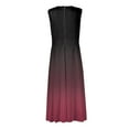 thumbnail image 4 of Maxi Maxi Robe, Robe Sans Manches Dégradé Mode Décontractée avec Col en V Robe Maxi Bohème, Robes d'Été pour Femmes, 4 of 5