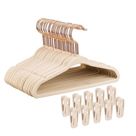 Tonswachic Perchas De Terciopelo Para Bebé, Paquete De 30 – Perchas De Fieltro Antideslizantes Premium De 11 Pulgadas Para Ropa – Perchas De Fieltro Ultrafinas Para Armario De Niños Pequeños Con 10 Cl