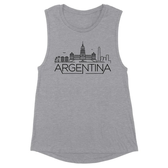 Skyline Argentina Women's Muscle Tank Large Heather Grey