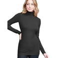 thumbnail image 4 of Made by Johnny Women's Long Sleeve Rib Turtleneck Top Pullover Sweater XL BLACK, 4 of 7