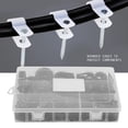 thumbnail image 3 of 200pcs Black, White Nylon Plastic P Clips Fasteners Assorted Box Kit for Cable Conduit, High Tensile Strength, Acid, 3 of 7
