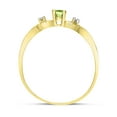 thumbnail image 5 of 10k Yellow Gold Oval Peridot And Diamond Ring, 5 of 6