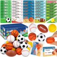 thumbnail image 1 of Paquete de 30 tarjetas Dreampark para el día de San Valentín con pelotas deportivas para niños, 1 of 7